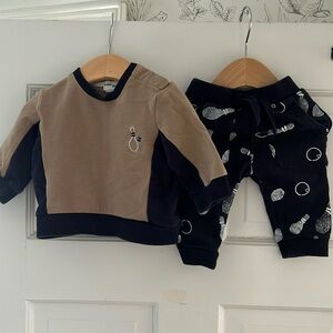 Miles the Label Baby Bowling Inspired Crewneck Sweatshirt & Pants